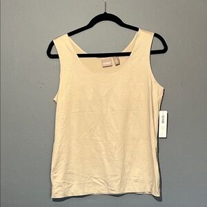 Chico's Pale Taupe Scoop Neck Tank Top